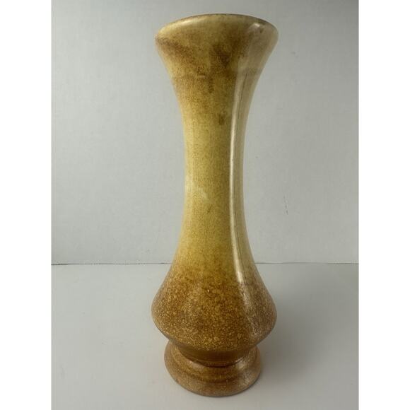 Haeger Art Pottery Golden Brown Glaze Bud Vase 9" MCM Vintage USA - Picture 1 of 6